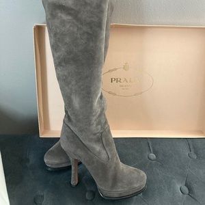 Suede Prada Boots